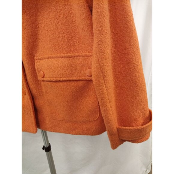 Tribal Jeans Women's Burnt Orange Waist Length Peacoat Size Large - Picture 8 of 10